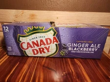 Canada Dry Blackberry Ginger Ale Soda, 12 Pack of 12oz Cans