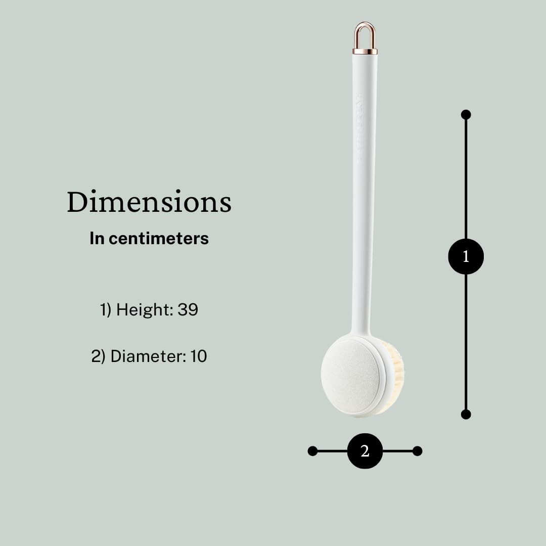 İNOVER 3 in1 Long Handle Shower Sponge Brush Set,Body Brush,Leg Brush,Bath Spon