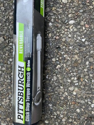 Pittsburgh Pro Reversible Click Type Torque Wrench 3/8'' Drive torque wrench 3/8