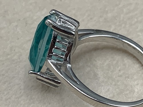 Ring Paraiba Turmalin 925er Silber Gr. 57 - Bild 10 von 12
