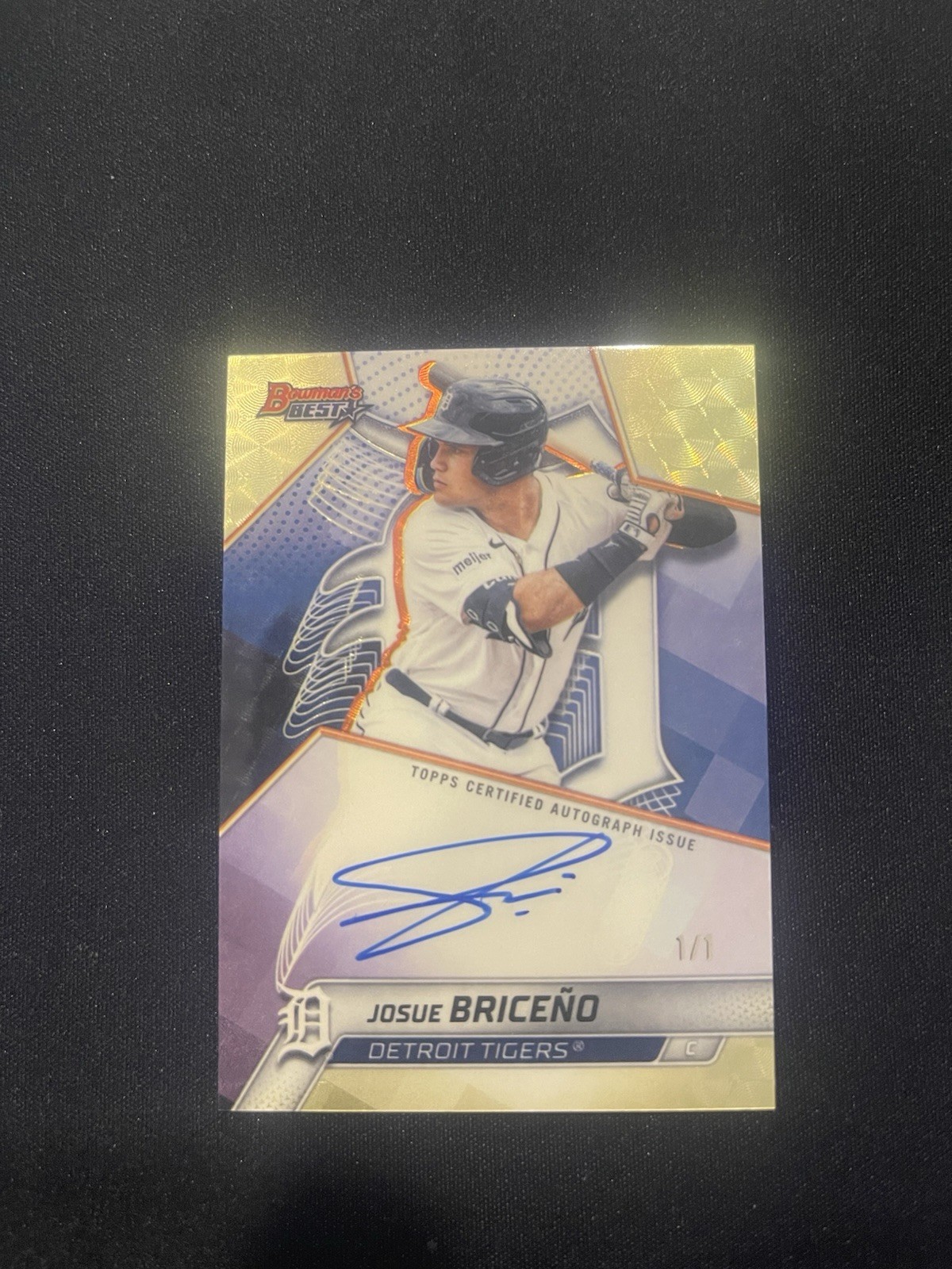 2025 Bowman's Best Josue Briceno Best of 2025 SUPERFRACTOR 1/1 AUTO Tigers