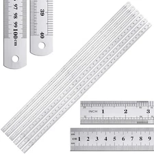Lothee 6 Pieces Bulk Metal Yard Stick Large Stainless Steel Ruler 40 Inch 