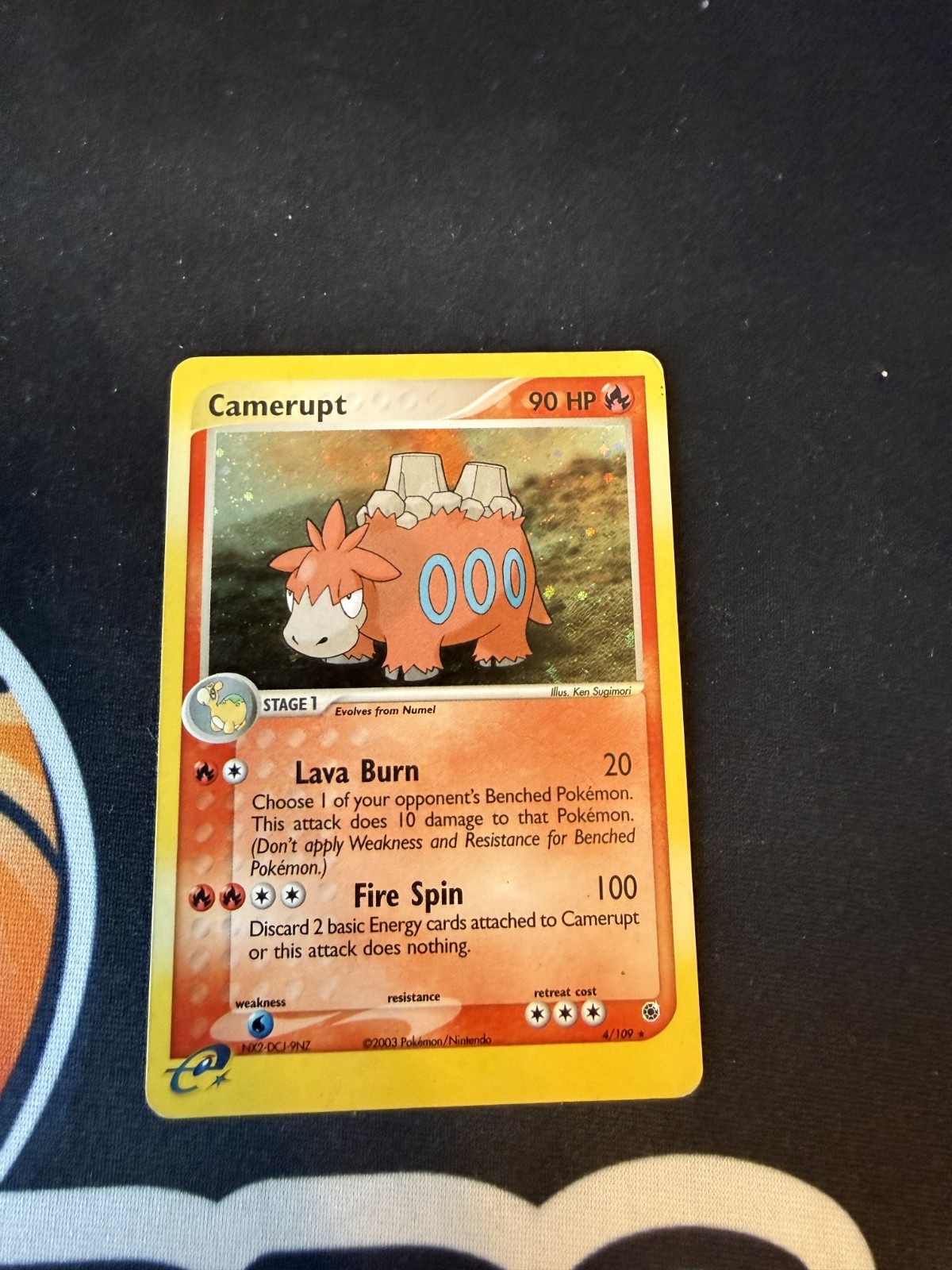 Pokemon TCG Camerupt 4/109 EX Ruby & Sapphire Holo Rare Card DMG