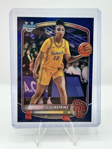 2025-26 Topps Bowman Chrome U. Juju Watkins #96 Blue Reptilian /150