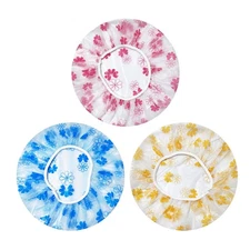 3 PCS Shower Cap Elastic Waterproof Shower Caps Reusable Bath Caps for Shower fo