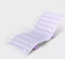 SUN SQUAD CHAISE LOUNGE WATER FLOATS AND INFLATABLES - TRANSPARENT PURPLE