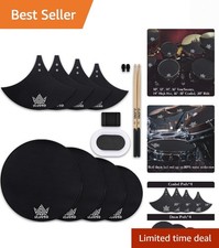 Drum Mute Pads, Drum Silencer Pads Set 12 Pieces with Drum Dampening Pads and...