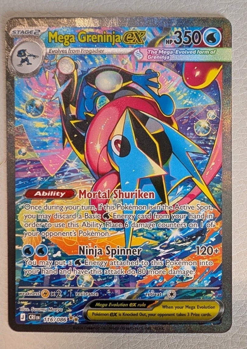 Mega Greninja EX 116/086 Pokemon Chaos Rising