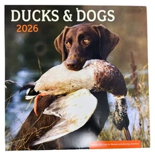 2026 DUCKS & DOGS 12” X 24” 16 Month Wall Calendar NEW SEALED