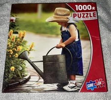 Sure Lox Puzzle Watering Flowers 1000 Piece Jigsaw - New Sealed See Pics