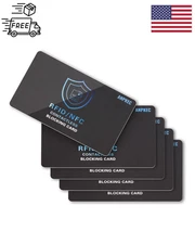 RFID Blocking Card – NFC Contactless Credit Debit Card Protector (5 Pack)