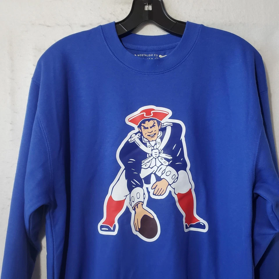 Толстовка мужская New England Patriots средняя синяя NFL футбол ретро круглый вырез - Изображение 2 из 4