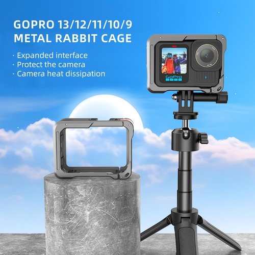 Camolo Protective Frame Housing Camera Cage Case For GoPro 13/12/11/10/9 Black - Picture 6 of 13