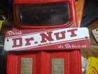 Vintage Dr Nut It's Delicious Soda Pop Porcelain Metal Crate Tag Sign