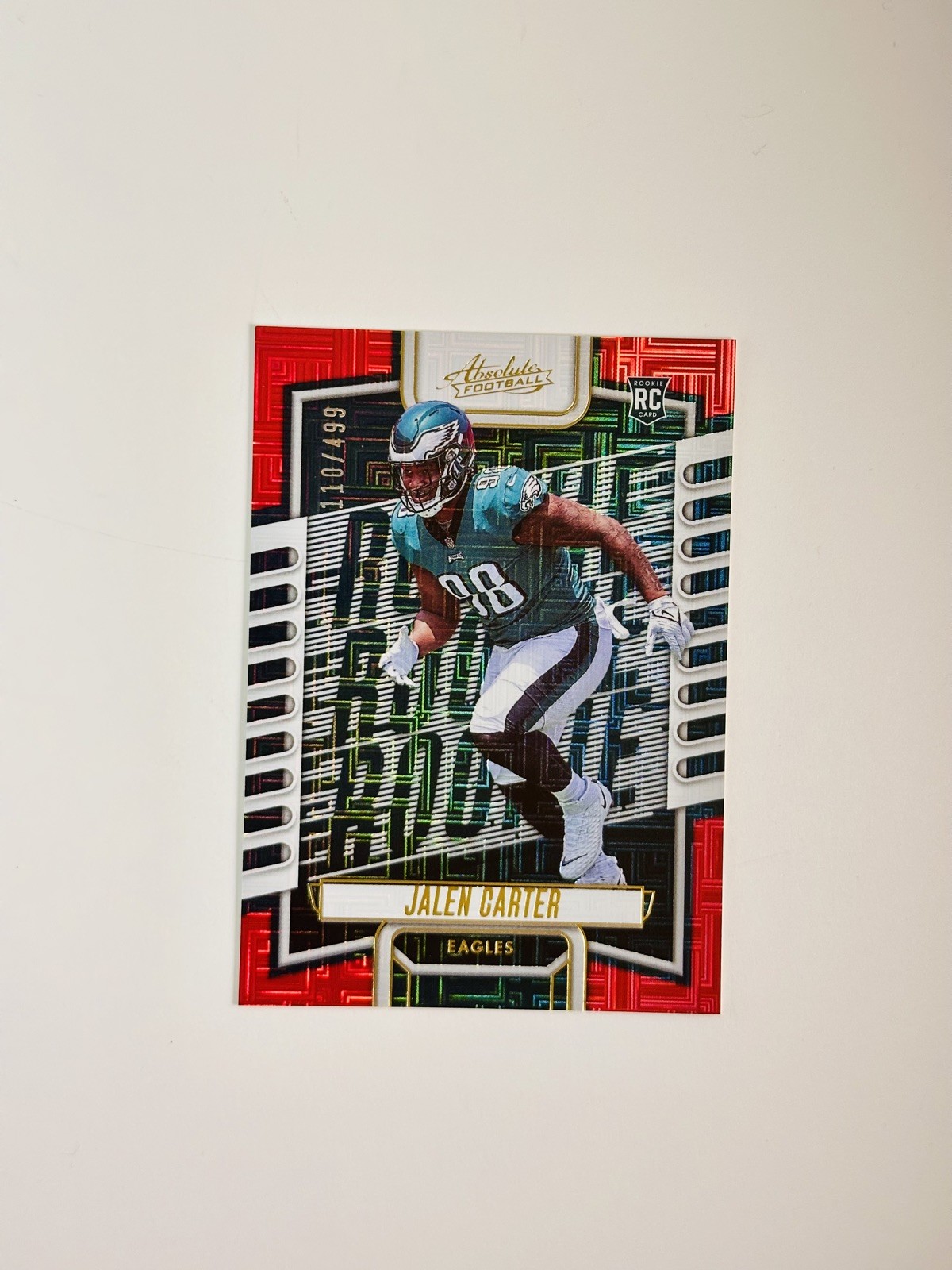 2023 Panini Absolute Rookies Red Squares /499 Jalen Carter #107 Rookie RC