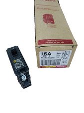 Box of 10 Square D HOM115 15A 1-Pole 15-Amp 120/240V Plug-on Circuit Breaker