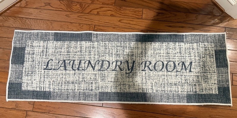 Laundry Room Rug Runner 20''x 59'' WASH ~ DRY ~ FOLD ~ REPEAT!