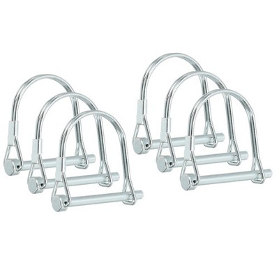 6 Set Trailer Coupler Pin 3/16x1-5/8'' Wire Lock Pin Shaft Locking Coupler Pin