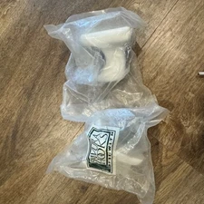 NOS NEW BRAVURA HOOKS Pair (2) White Porcelain Bathroom Robe / Towel Wall Hooks