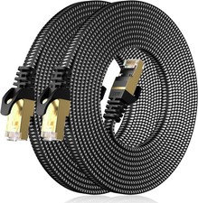 30M Cat 8 Ethernet Cable Nylon Braided High Speed Heavy Duty Network LAN Patch