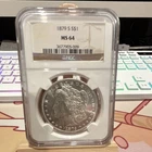 1879-S Morgan Silver Dollar NGC MS64 - Blazing Luster - Choice Uncirculated