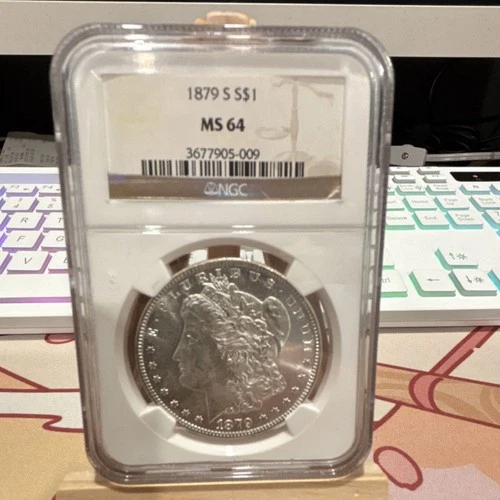 1879-S Morgan Silver Dollar NGC MS64 - Blazing Luster - Choice Uncirculated