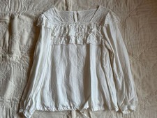 Nest Robe Linen Ruffle Blouse 100 Linen Size 63cm 49cm Used