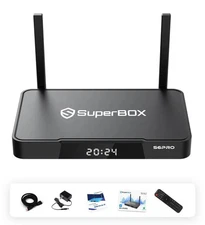 BLACK SuperBox S6 Pro Bundle 6K HDMI, 64GB Card/Drive, WiFi USA FAST SHIP