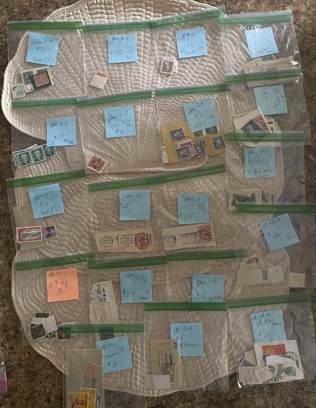Lot Of Hundreds Of Postage Stamps-US And Foreign