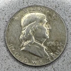 1963 Franklin Half Dollar 50C 90% Silver Circulated US Coin Liberty Bell