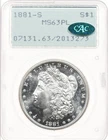 1881-S $1 PCGS MS63 CAC PL Rattler OGH Morgan Silver Dollar Proof-Like
