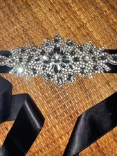 Vintage Crystal Bridal Sash Rhinestone Pearl Beaded Wedding Dress Belt Luxury