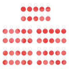 50 Pcs Multipurpose Number Tags Waterproof Key Engraved Numbered
