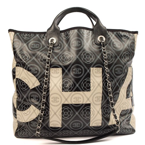 RUNWAY PIECE Chanel 2018 Camelia Shopping Deauville Tote in Multi Calfskin Leath
