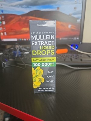 Mullein Drops for Lungs - USDA Organic Liquid - Mullein Leaf Extract Supplement