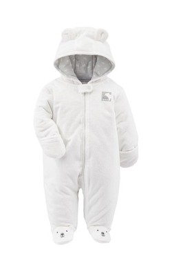 Simple Joys ''Bear Hugs'' Zip Up Infant Pram 3-6 months EUC 