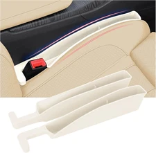 2‑Pack Car Seat Gap Filler Organizer w/ Phone Holder – White SUV/Truck Gap Box