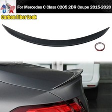 For Mercedes C205 Coupe C300 C63 2015-20 Carbon Fiber Look Rear Trunk Spoiler