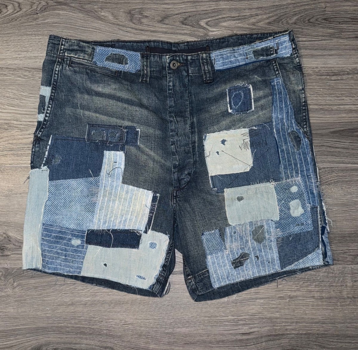 RALPH LAUREN Double RL RRL Patchwork Denim 7” Shorts 2022