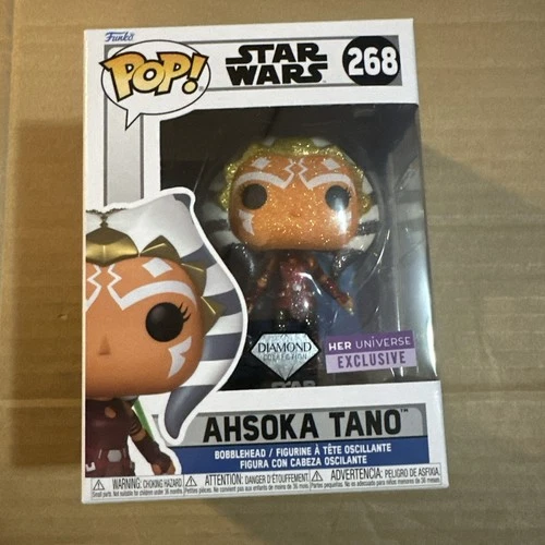 Funko POP! Ahsoka Tano #268 Star Wars Diamond  Her Universe Ex W/ Protector