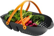 Garden Harvest Basket - Container for Gardening and Harvesting with Tool Caddy -