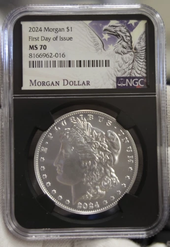 2024 Morgan 1 oz .999 Silver Dollar NGC MS70 Black Core Slab