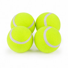 Tennis Ball 4er Set Neu Gelb Tennisbälle für Training, Schule & Freizeit