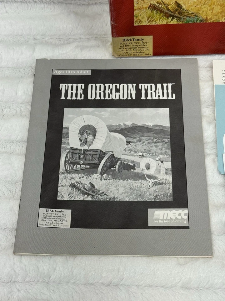 Vintage IBM Software The Oregon Trail (PC, DOS) MECC Big Box 5.25 & 3.5 Media - Image 4 of 4