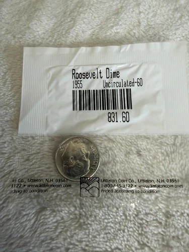 Uncirculated 1955-P Roosevelt Dime 60