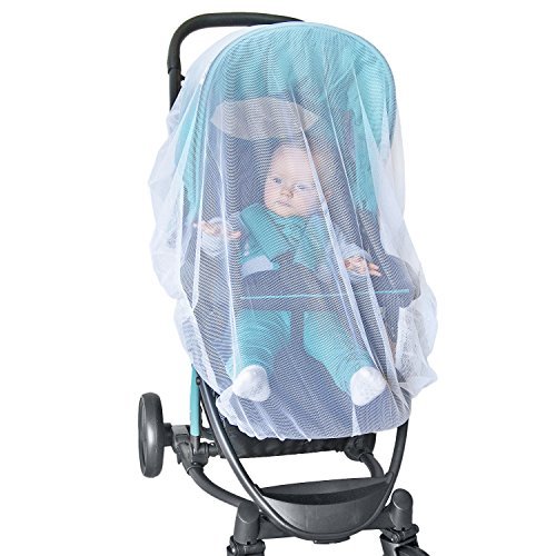 NEW White Mosquito Net Mesh Cover Child Bassinet For ChildHome Baby Strollers  - Afbeelding 1 van 4