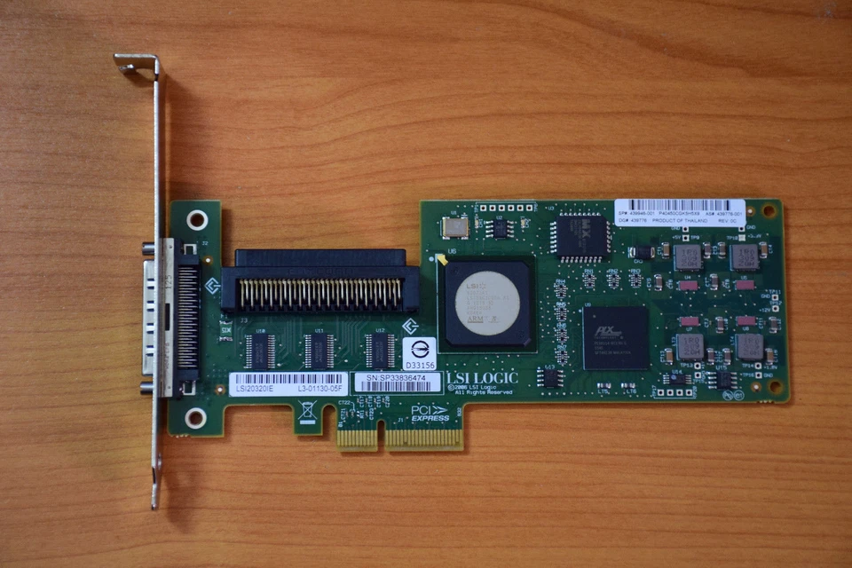 LSI Logic SCSI LVD/SE Controller PCI Express x4 LSI20320IE 439946-001 Tested - Image 2 of 4