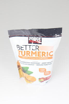 2 PACK Force Factor Better Turmeric Curcumin FRUIT SPLASH 60 Chews EXP 5/25 U22