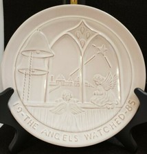 VINTAGE FRANKOMA 1985 CHRISTMAS PLATE THE ANGELS WATCHED JONIECE FRANK