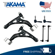 6 pcs Front Lower Control Arms+ Tie rod ends+bar links for 18-24 EQUINOX TERRAIN